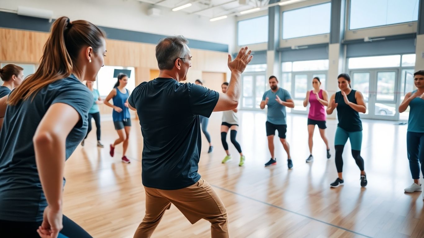 Sportstunde planen: Trainer und Teilnehmer in Aktion